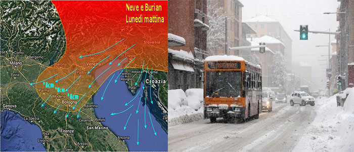 Meteo: Burian 2, allarme neve, ecco le previsioni su Nord, Centro, Sud e Isole