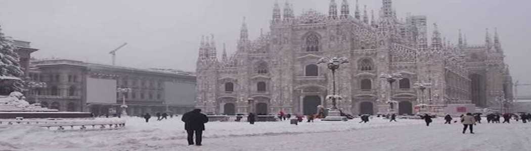 Maltempo: continua neve su Milano. Disagi in autostrada e aumento rischio valanghe