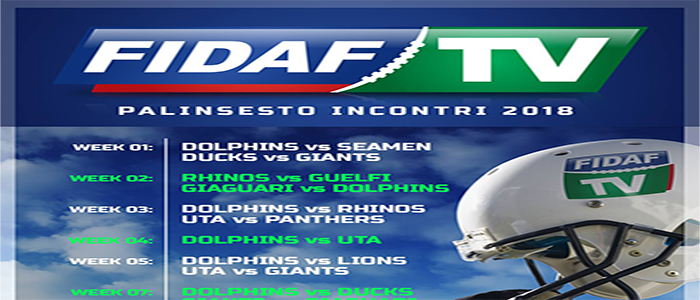 Ecco il palinsesto di Fidaf Tv