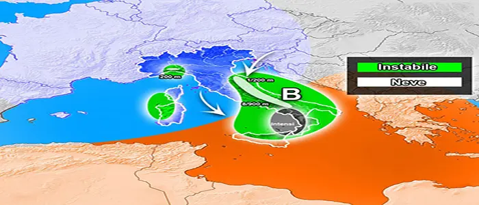 Meteo: Martedì grasso, neve a bassa quota, previsioni su Nord, Centro, Sud e Isole