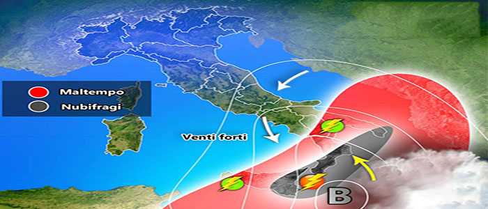 Allerta Meteo, rischio forte Maltempo, previsioni su Nord, Centro, Sud e Isole