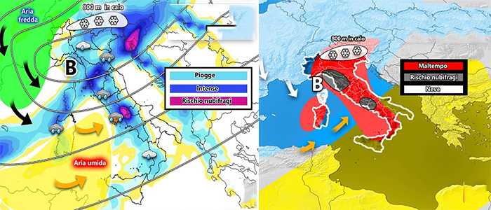Meteo: Italia in arrivo intensa perturbazione, previsioni su Nord, Centro, Sud e Isole