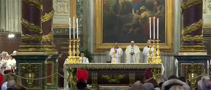 Papa Francesco: Maria e' l'arca sicura in mezzo al diluvio (diretta video)