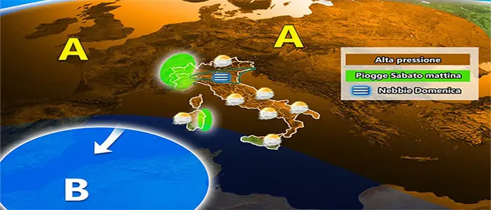 Meteo: Weekend: ultime piogge, torna l'alta pressione, previsioni su Nord, Centro, Sud e Isole