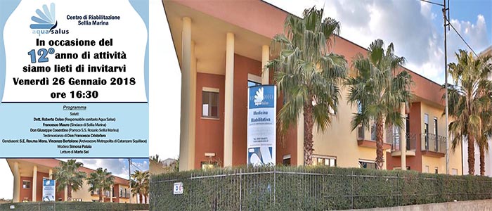 Il Centro di Riabilitazione Aqua Salus di Sellia Marina festeggia i suoi 12 anni di attività