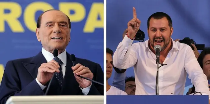 Elezioni - scontro Salvini-Berlusconi sul vincolo del 3%