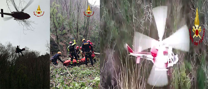 Ritrovato il corpo del 21 enne scomparso, necessario l'intervento dei VVF (Foto e Video)