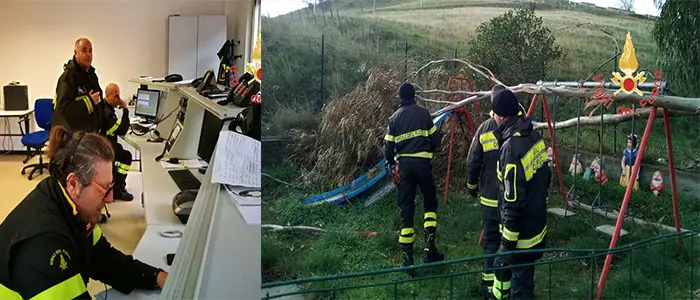 Maltempo: Continua l'incessante lavoro dei Vigili del fuoco di Catanzaro (Foto)