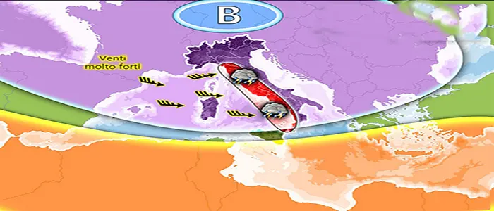 Meteo: Venti fortissimi e pioggia e neve 300-500 metri, previsioni su Nord, Centro, Sud e Isole