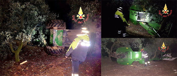 Tragedia, si ribalta col trattore, muore giovane (foto)