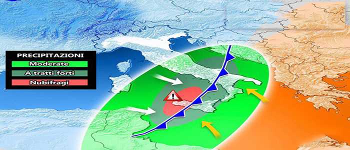 Meteo: Allerta nubifragi, previsioni su Nord, Centro, Sud e Isole