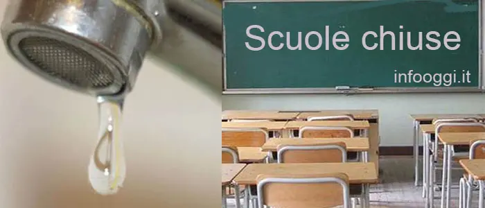 Catanzaro. Acqua e Scuole, giorno 8 e 9 gennaio chiuse