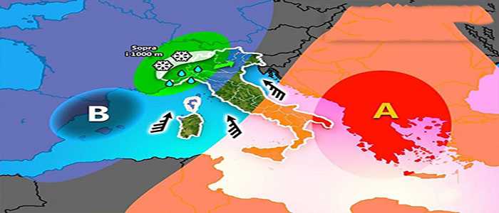 Meteo: Weekend perturbazione atlantica, previsioni su Nord, Centro, Sud e Isole