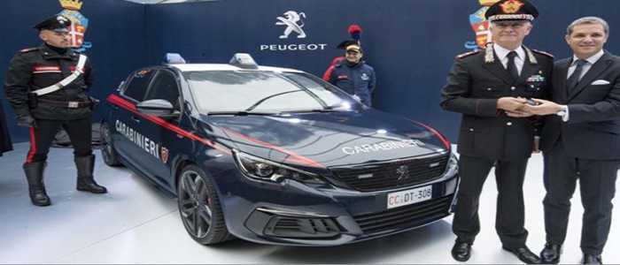 Presentata la nuova Peugeot 308 GTi, una sportiva in servizio con i Carabinieri