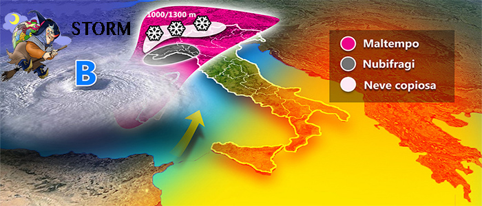 Meteo: La Befana porta Storm, previsioni su Nord, Centro, Sud e Isole