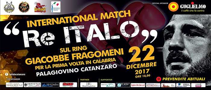 I trofeo "Re Italo" il 22 dicembre Catanzaro "capitale" della boxe e kickboxe italiana