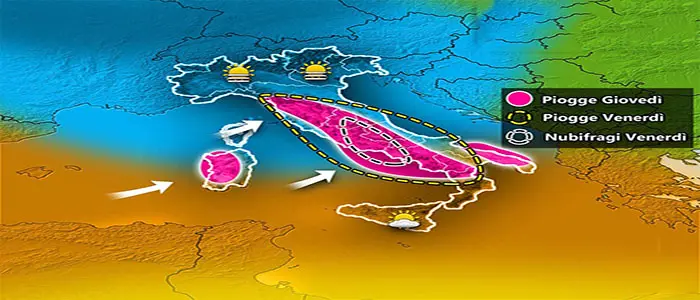 Allerta Meteo: intenso maltempo in arrivo, previsioni su Nord, Centro, Sud e Isole