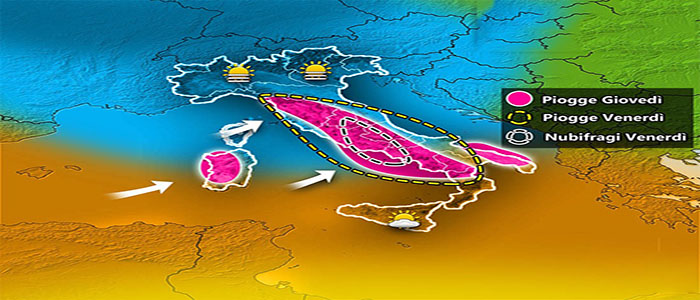 Allerta Meteo: intenso maltempo in arrivo, previsioni su Nord, Centro, Sud e Isole
