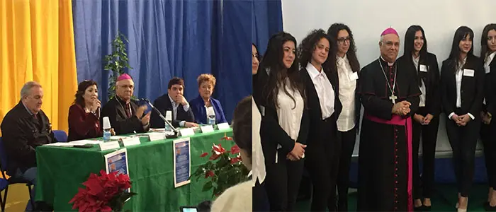 Commozione all'Istituto "De Nobili" per la visita di Mons. Bertolone (Foto)