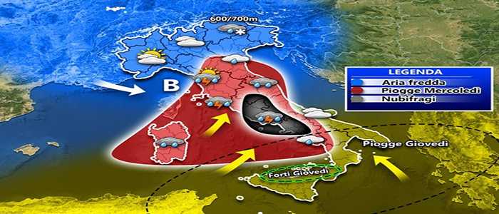 Allerta Meteo: Nubifragi in arrivo, previsioni su Nord, Centro, Sud e Isole