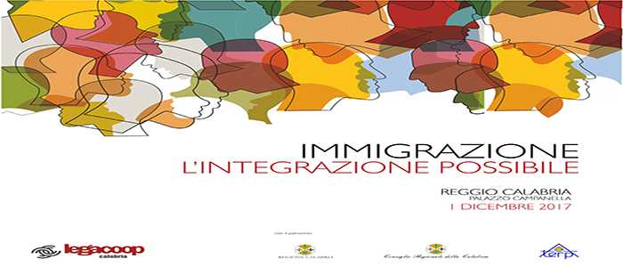 "Immigrazione: l'integrazione possibile", giornata conclusiva il 1 dicembre a Reggio Calabria