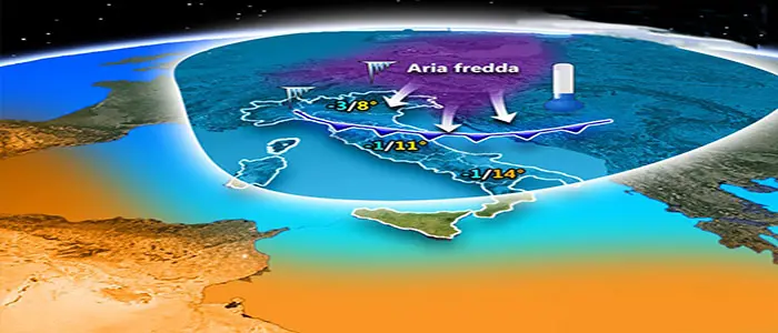 Meteo: Effetto "Wind Chill" ecco l'inverno, previsione su Nord, Centro, Sud e Isole