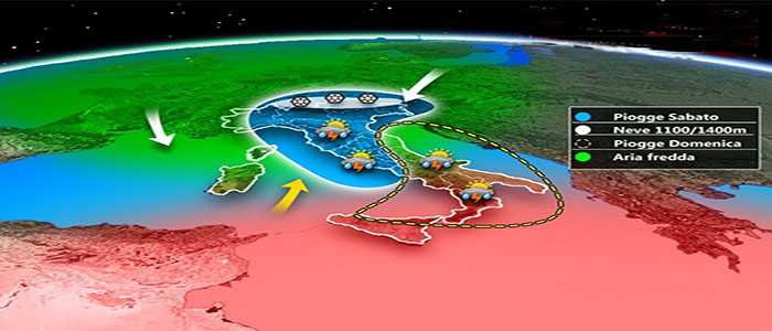 Meteo: perturbazione da apripista al generale inverno, previsioni su Nord, Centro, Sud e Isole