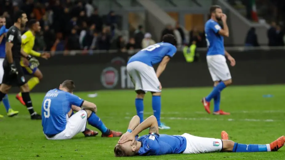 Italia, che disastro! Gli azzurri non riescono a rimontare e sono fuori dal Mondiale in Russia