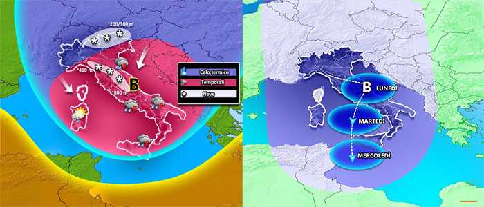 Allerta Meteo: Sciabolata Artica, previsioni su Nord, Centro, Sud e Isole