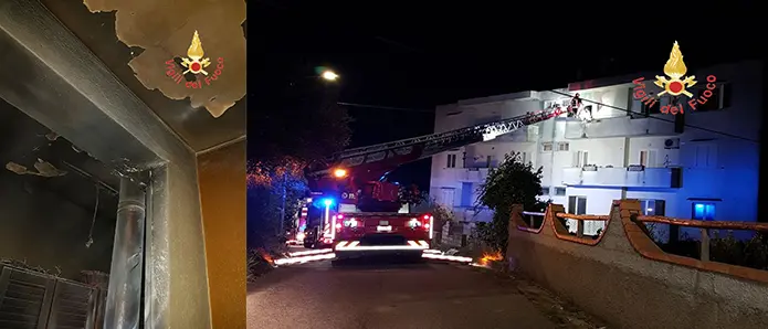 Catanzaro accende il camino e divampa un incendio. Abitazione distrutta (Foto)