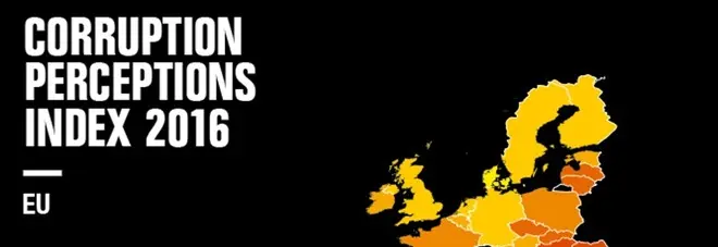 Corruzione, Italia nella Top 100 sopra Bulgaria e Grecia e tra le peggiori in Europa