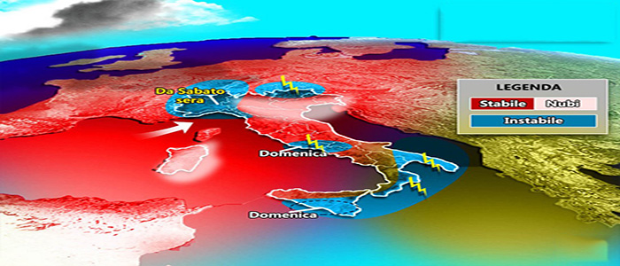 Meteo: Weekend con piogge e clima autunnale, previsioni su Nord, Centro, Sud e Isole