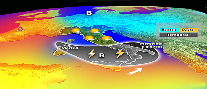 Meteo: In arrivo, tanta pioggia al Sud, Sole al Nord, ecco dove