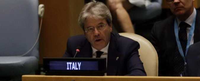 Gentiloni: necessario "sollecitare l'Onu a tornare in forza in Libia"
