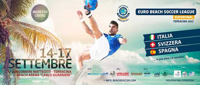 Nazionale italiana Beach Soccer - Euro Beach Soccer League: presentata a Terracina la Supefinal