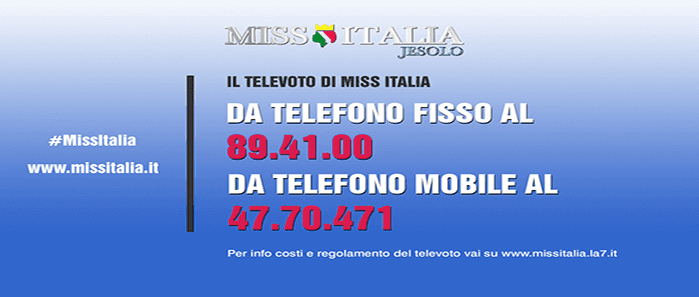 "Miss Italia 2017" regolamento del servizio di televoto