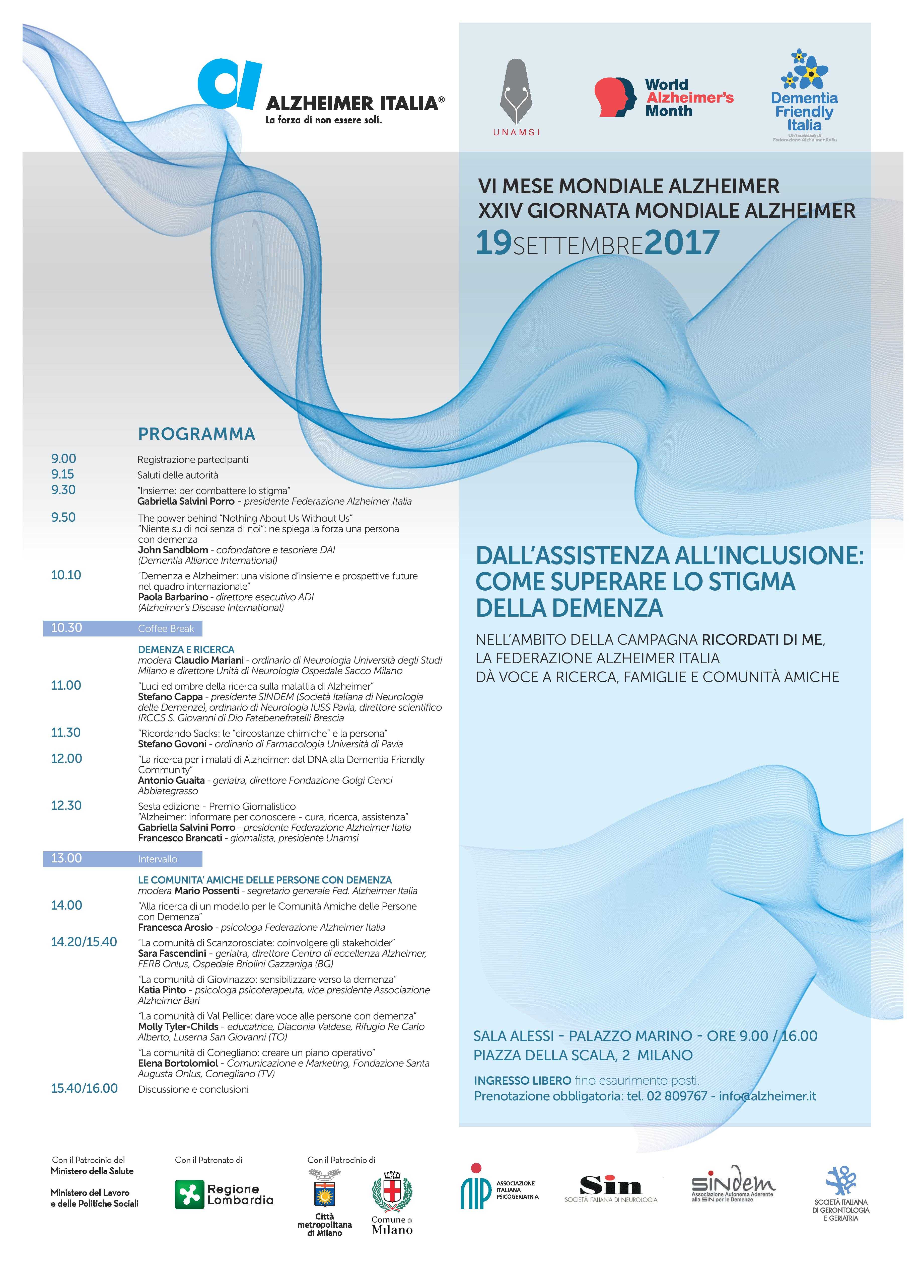 A Milano il convegno della Federazione Alzheimer