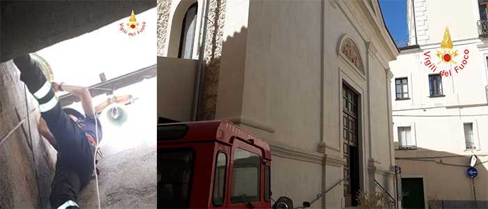 I Vigili del Fuoco ripristinano le Campane della Chiesa di S. Maria de Figulis detta di Montecorvino