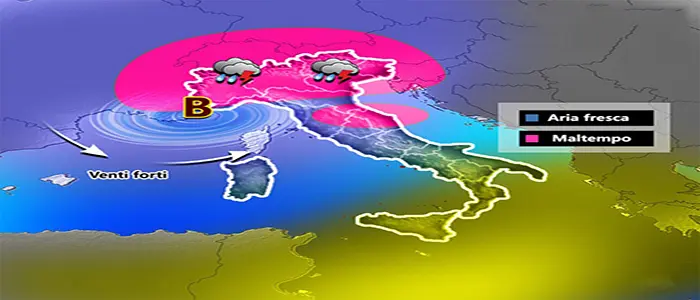 Meteo: Ecco il ciclone Poppea, prime piogge autunnali, previsioni su Nord, Centro, Sud e Isole