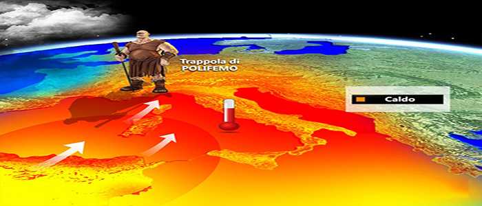 Meteo: Polifemo porta il caldo del Sahara, punte di 38°, previsioni su Nord, Centro, Sud e Isole