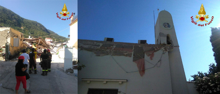 Sisma Ischia, VVF impegnati con 200 unità e 65 mezzi (Foto)