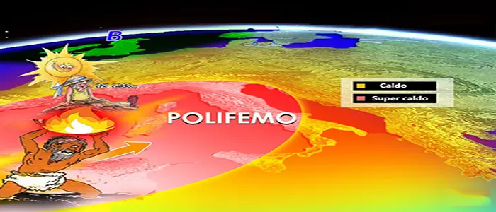 Meteo: Dal 26 Polifemo, nuova ondata di Caldo Africano, previsioni su Nord, Centro, Sud e Isole