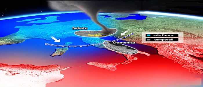 Meteo: Weekend, Storm-Line, tornado temporali e grandine, previsioni su Nord, Centro, Sud e Isole