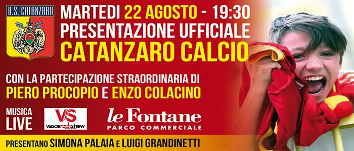 Presentazione ufficiale del Catanzaro, tra musica e cabaret