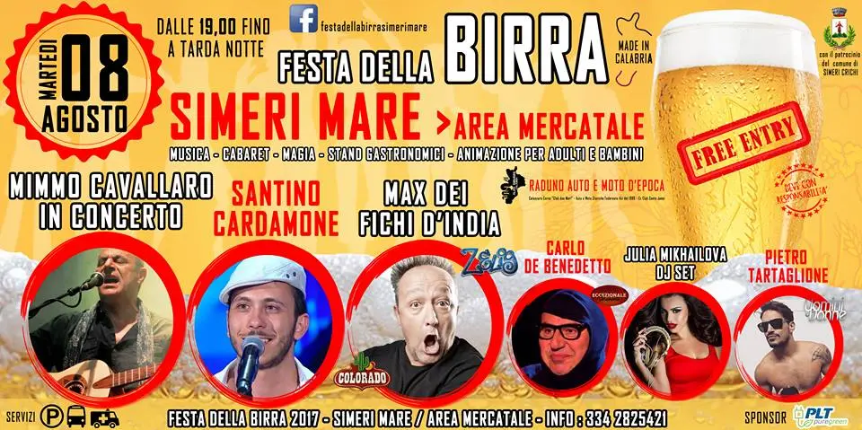 Festa della Birra a Simeri Mare: una marea di artisti da Cavallaro a Max dei Fichi d'India