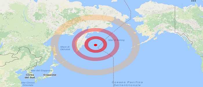 Terremoto, scossa di magnitudo 7.4 in Russia al largo delle isole del Commodoro