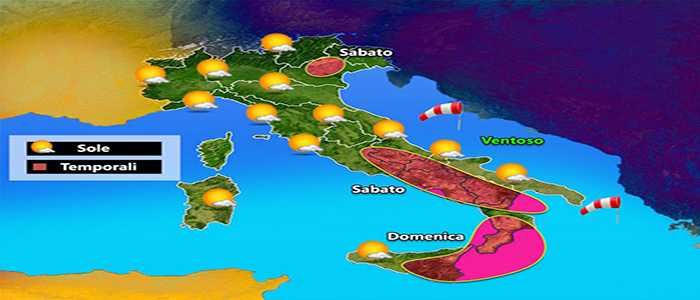 Meteo: l'Italia respira tra sole e temporali, previsioni per il weekend su Nord, Centro, Sud e Isole