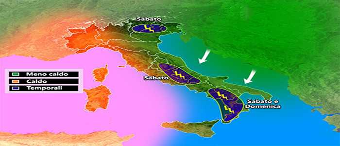 Meteo: Weekend - l'Italia respira tra sole e temporali, previsioni su Nord, Centro, Sud e Isole