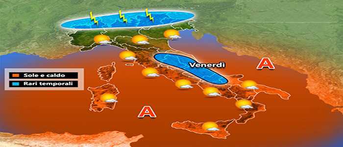 Meteo: Caronte il piromane incendia l'Italia, previsione su Nord, Centro, Sud e Isole