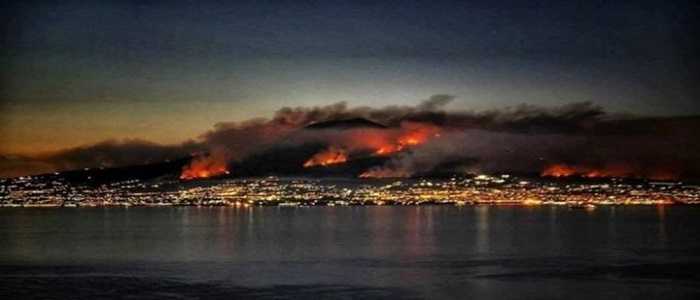 Paura sul Vesuvio: non si ferma l'incendio che sta devastando l'intera zona vesuviana
